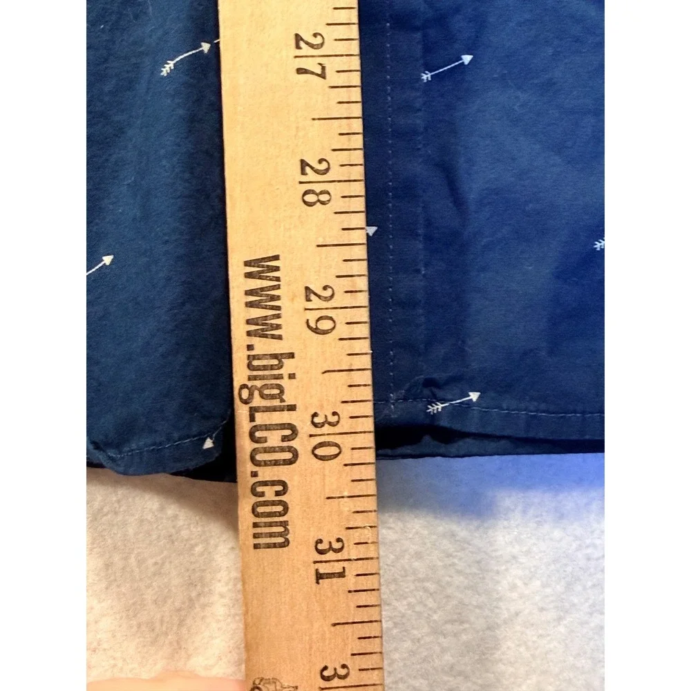 Banana Republic Mens Soft Wash Standard Fit Navy Blue‎ Arrow Print Shirt Large